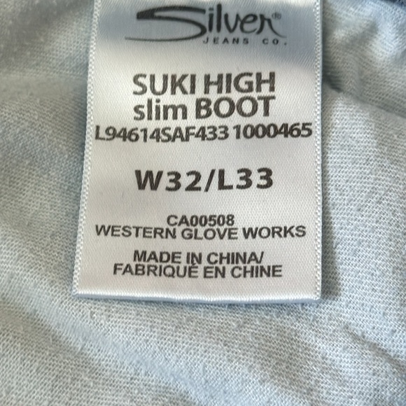 Women’s Silver Jeans Suki High Slim Boot size 32X33 - Picture 9 of 9